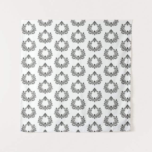 Acanthus & Antiquity, Schwarz-Weiß-Hochzeit, Wandteppich (Vorderseite)