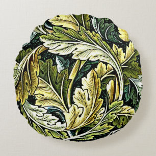 Acanthus, beliebtes William Morris-Muster Rundes Kissen
