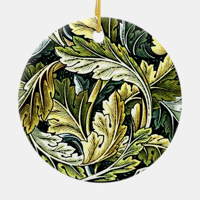 Acanthus, beliebtes William Morris patterb Keramik Ornament (Hinten)