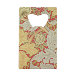 Acanthus-Blätter und wilde Rose auf einem Geldbeutel Flaschenöffner