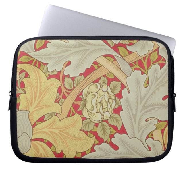 Acanthus-Blätter und wilde Rose auf einem Laptopschutzhülle (Vorderseite)