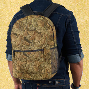 Acanthus-Blätter von William Morris, Antiker Stoff Bedruckter Rucksack