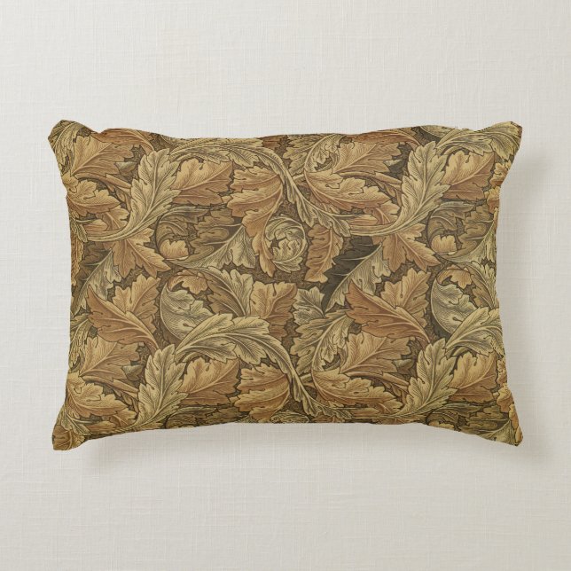 Acanthus-Blätter von William Morris, Antique Texti Dekokissen (Vorderseite)