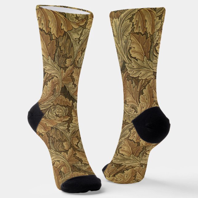 Acanthus-Blätter von William Morris, Antique Texti Socken (Gewinkelt)