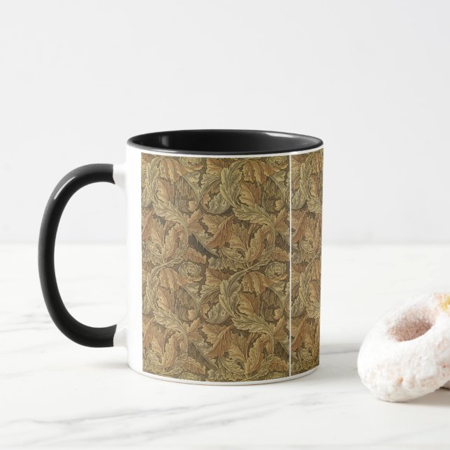 Acanthus-Blätter von William Morris, Antique Texti Tasse (Mit Donut)