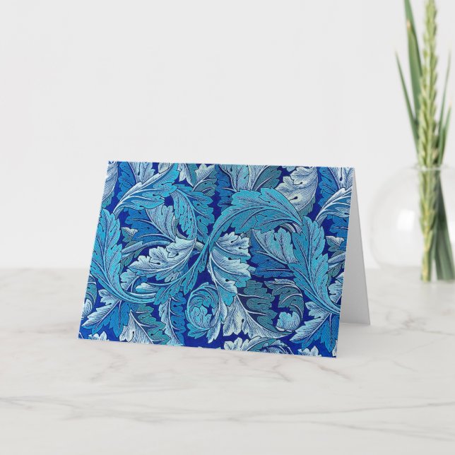 Acanthus Blue, William Morris Karte (Vorderseite)
