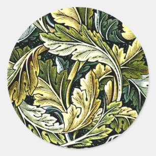 Acanthus, ein William Morris-Muster, Runder Aufkleber