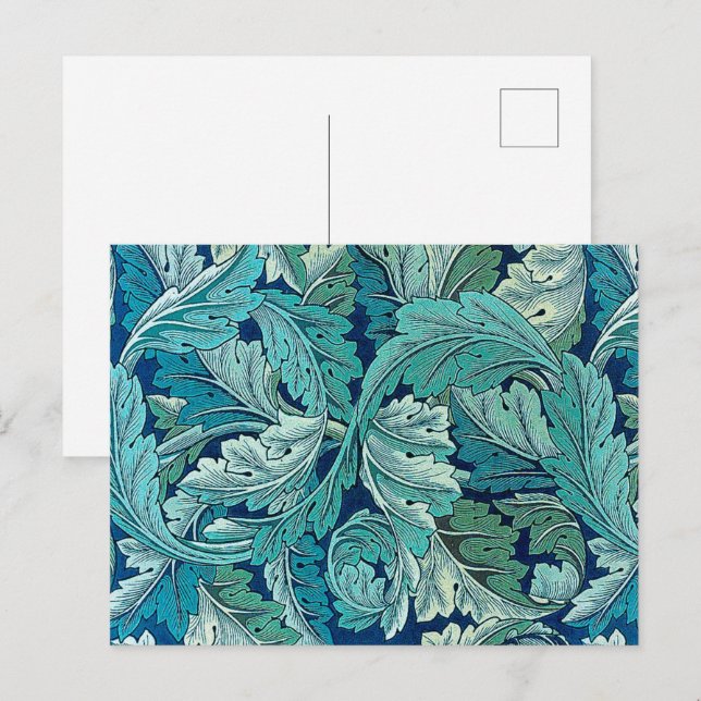 Acanthus Green, William Morris Postkarte (Vorne/Hinten)