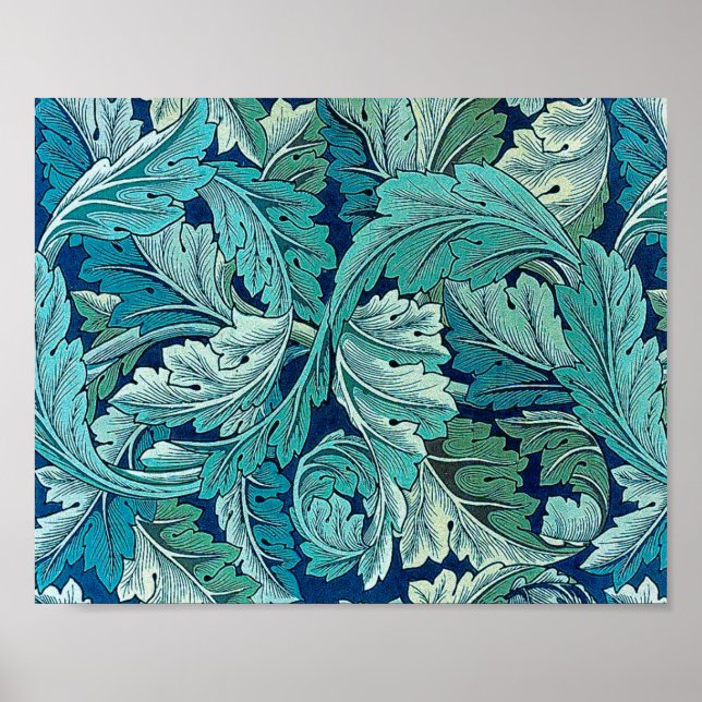 Acanthus Grün, William Morris Poster (Vorne)