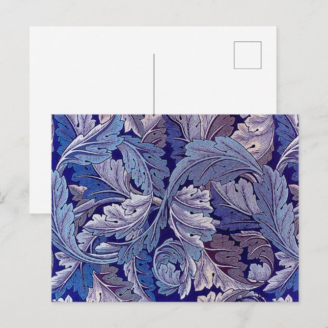 Acanthus Lila, William Morris Postkarte (Vorne/Hinten)