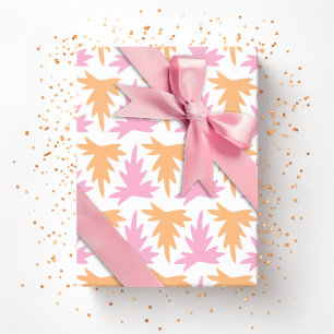 Acanthus Row in Rosa und Orange Geschenkpapier