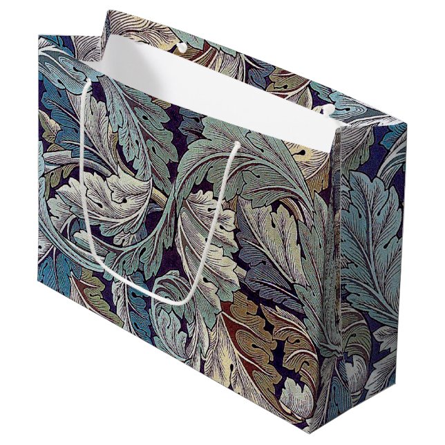 Acanthus, William Morris große Geschenktasche Geschenktüte (Vorderseite Schrägansicht)