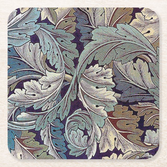 Acanthus, William Morris Rechteckiger Pappuntersetzer (Vorderseite)