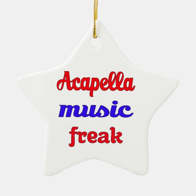 Acapella Musik-Freak Keramik Ornament (Vorne)