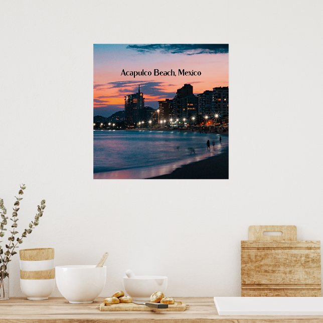Acapulco Beach, Mexiko Poster (Küche)
