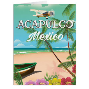Acapulco Mexico Vintage Reiseplakat