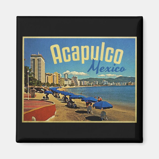Acapulco Mexico Vintage Travel Magnet (Vorne)