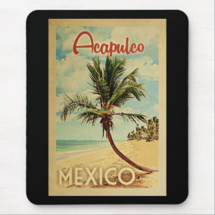 Acapulco Palm Tree Vintage Mousepad