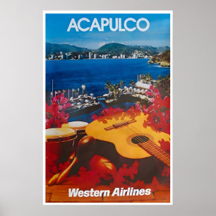 Acapulco-Reiseposter Mexikanisches Zuhause Mexiko  Poster