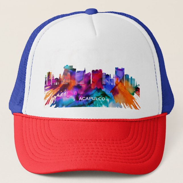 Acapulco Skyline Truckerkappe (Vorderseite)