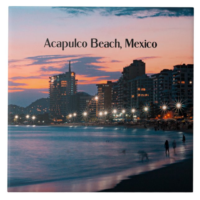 Acapulco-Strand, Mexiko Fliese (Vorderseite)
