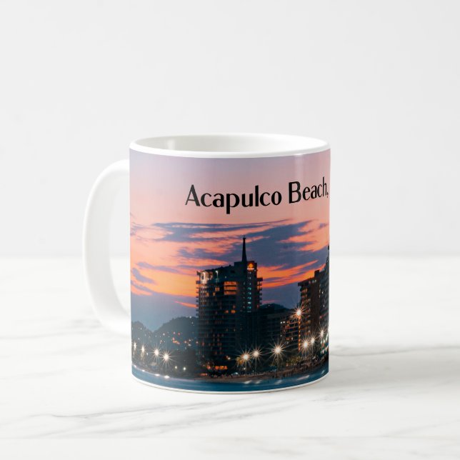 Acapulco-Strand, Mexiko Kaffeetasse (Vorderseite Links)
