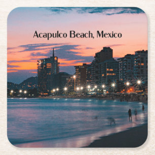Acapulco-Strand, Mexiko Rechteckiger Pappuntersetzer