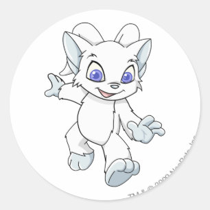 Acara White Runder Aufkleber