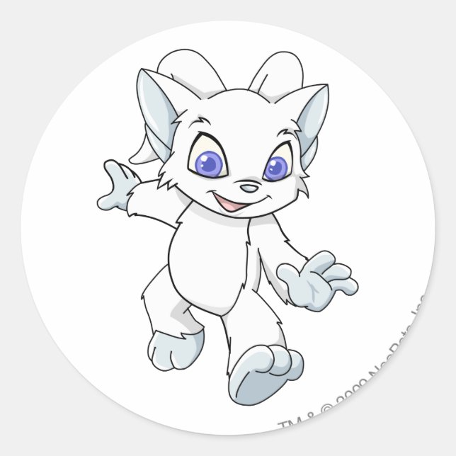 Acara White Runder Aufkleber (Vorderseite)