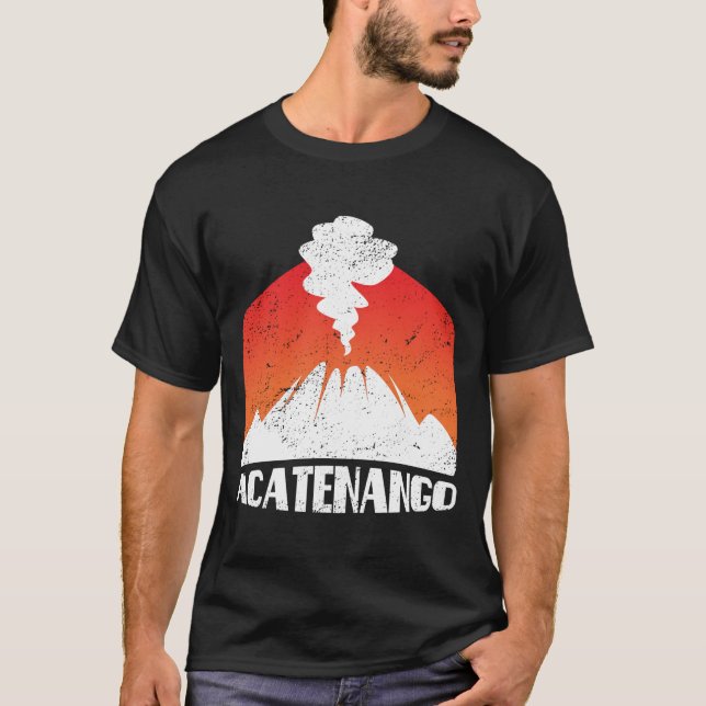 Acatenango TShirt Vulkan Eruption Shirt Vulkanisch (Vorderseite)
