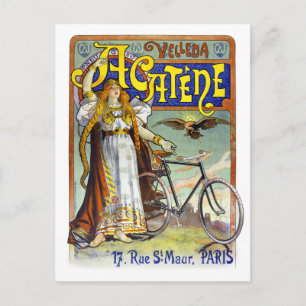 Acatène Velleda französisches Vintage-Werbeplakat Postkarte