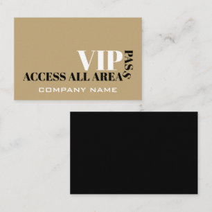 Accéder à toutes les zones Design, cartes VIP