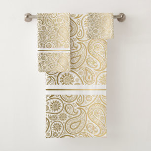 accent motif de rayures de cachemire or