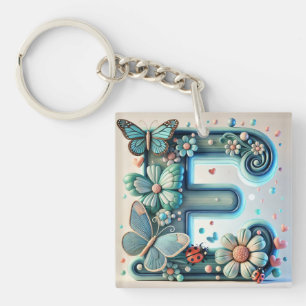 🦋 Accent Papillon Lettre Florale E 🌸
