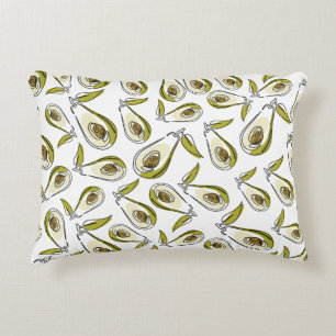 Accent Pillow hat einen niedlichen Avocado. Dekokissen