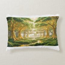 Accent Pillow-Islamic Paradise Tree Accent Pillow