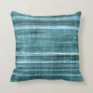 "Accent Turquoise" Coussin d'art Abstrait
