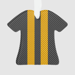 Accent Yellow Racing Stripes Carbon Fiber Style