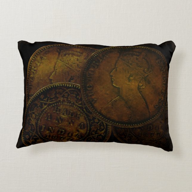 Accentuez le coussin avec la pièce de monnaie demi (Dos)