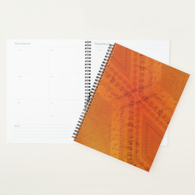 Acceptation | Motif de Shibori rouge orange jaune (Devant avec enveloppe)
