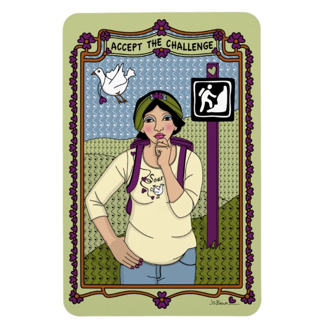 Acceptez Le Magnet Réfrigérateur Challenge_A_4x6 (Vertical)