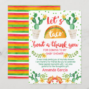 Accès de taco de fiesta un carte de remerciements
