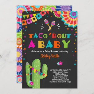 Accès de taco une invitation de baby shower de