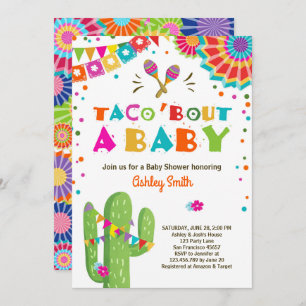 Accès de taco une invitation de baby shower de