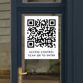 Access Control Door Lock QR Code Scan to Enter Fensteraufkleber