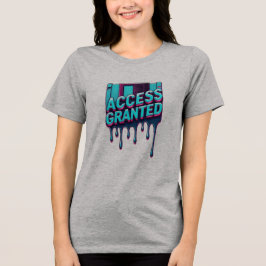 Access Granted | Retro Hacker Floppy Disk Graphic Tri-Blend Shirt