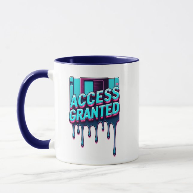 Access Granted | Retro Tech & Cybersecurity Floppy Tasse (Links)