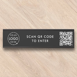 Access-Kontrolle | QR Code Door Lock Security Blac Türschild