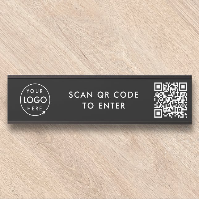 Access-Kontrolle | QR Code Door Lock Security Blac Türschild (Von Creator hochgeladen)