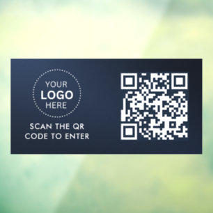 Access-Kontrolle QR-Code-Eintrag für Firmenlogo Fensteraufkleber